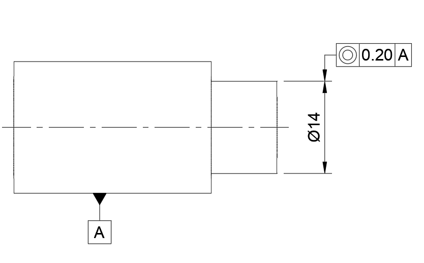 Concentricity GD&T example drawing