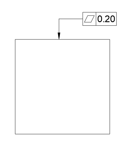Flatness GD&T example drawing 1