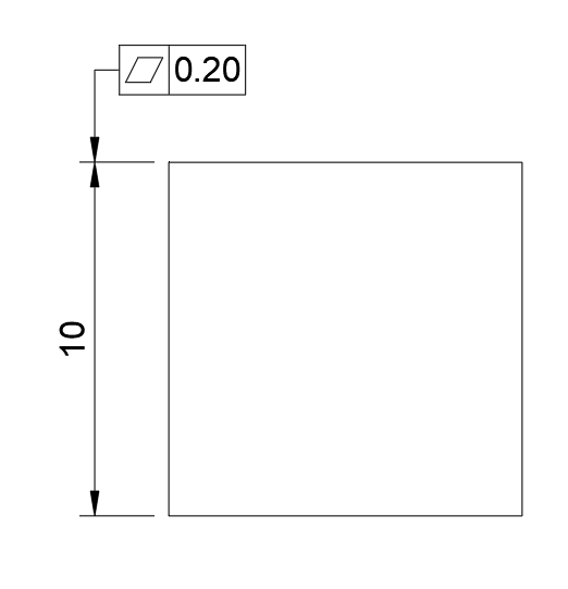 Flatness GD&T example drawing 2