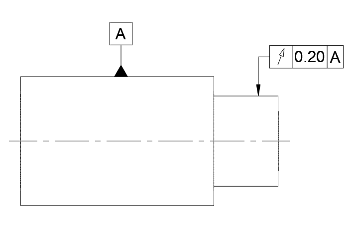 Circular Runout GD&T example drawing
